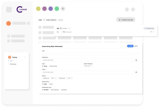 Simple survey hub